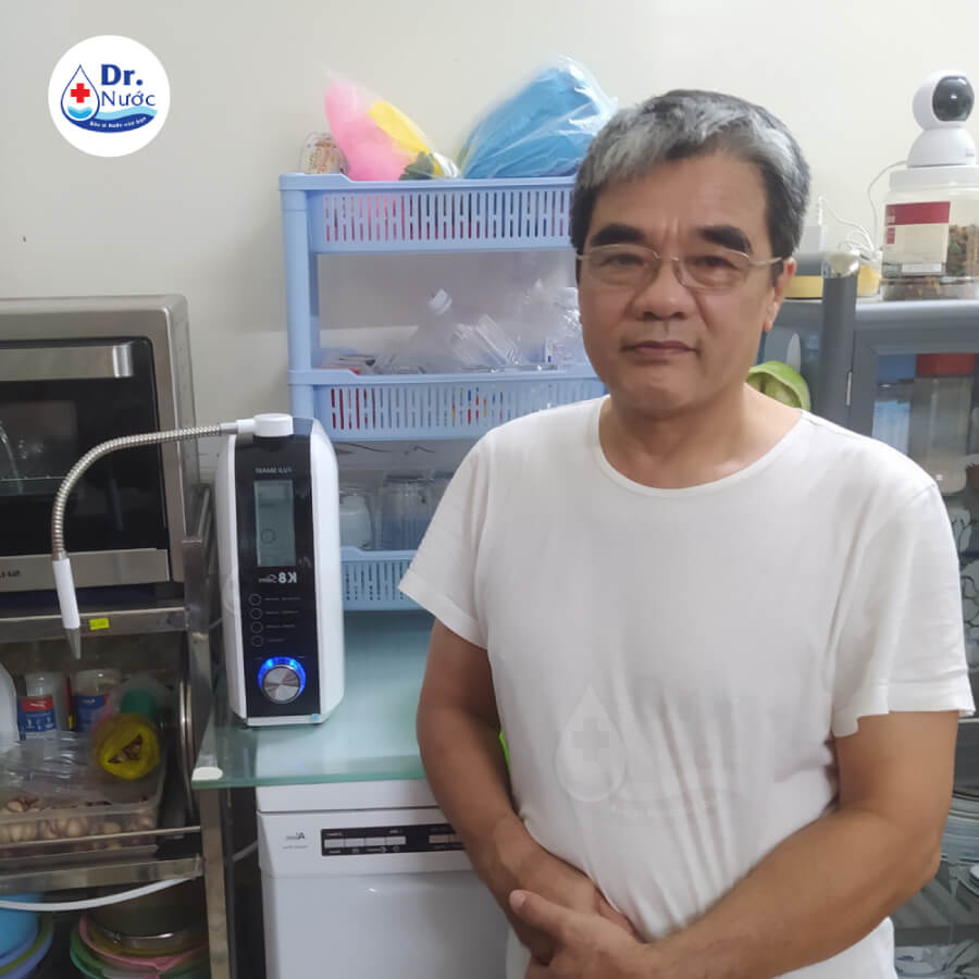 Bác Sơn mua máy lọc nước ion kiềm Fuji Smart K8 Slim tại Dr Nước