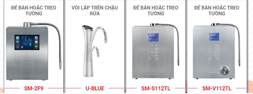 Máy lọc nước ion kiềm Ionia Hàn Quốc thiết kế tinh tế, thân thiện với người dùng