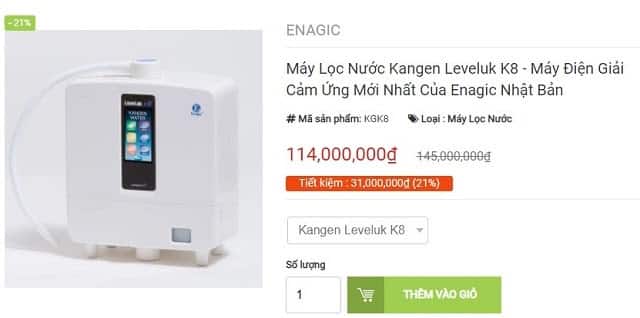 giá máy k8 được nâng lên cao hơn giá chính hàng