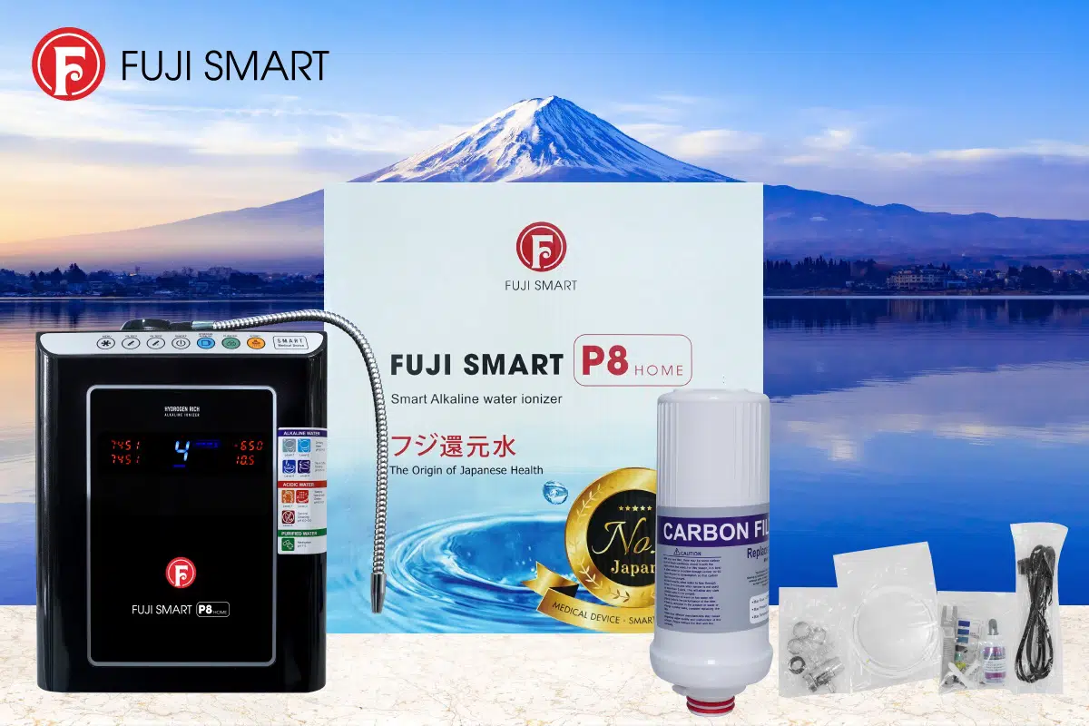 Máy lọc nước ion kiềm Fuji Smart P8 Home và phụ kiện