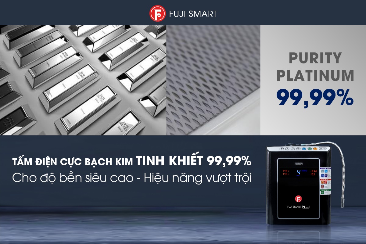 Điện cực máy lọc nước ion kiềm Fuji Smart P8 Home có tốt không?