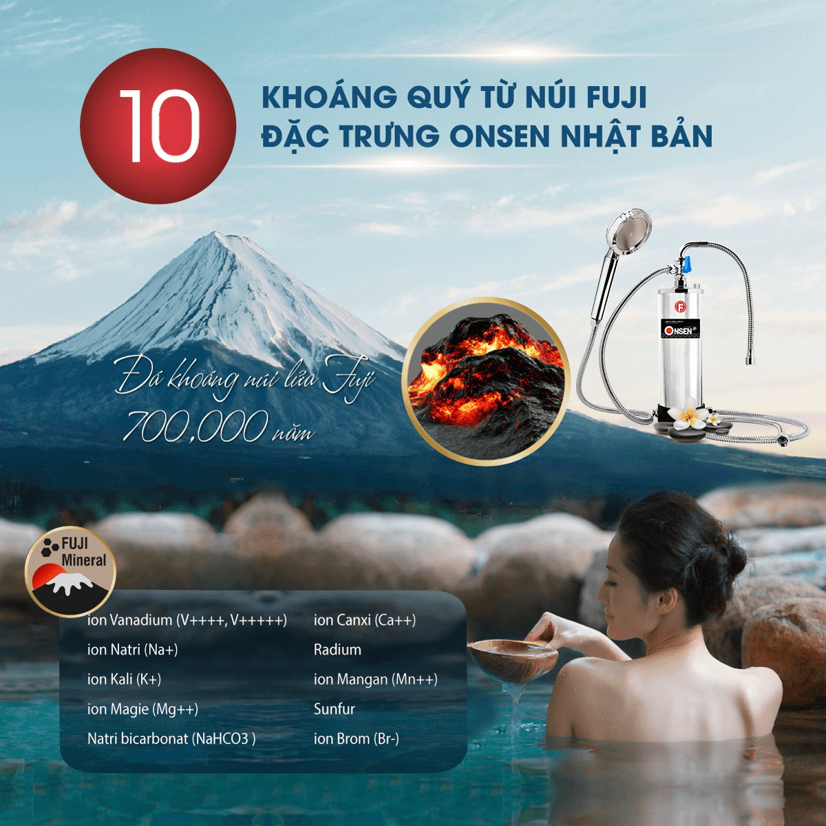 10 loại khoáng quý từ núi đá lửa Fuji 