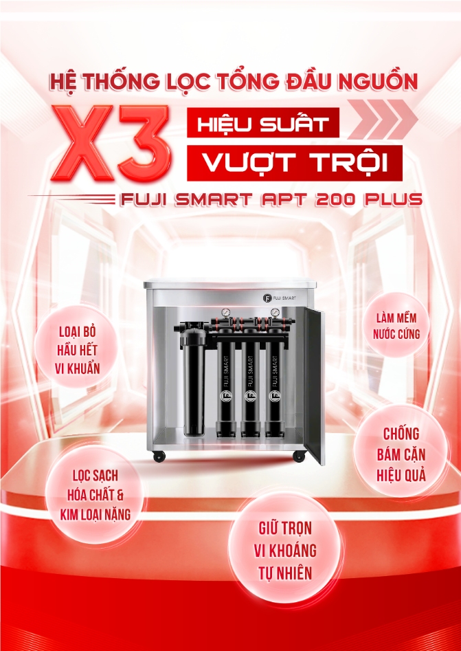 Công nghệ chống bám cặn X3 giúp tăng hiệu suất lọc nước vượt trội